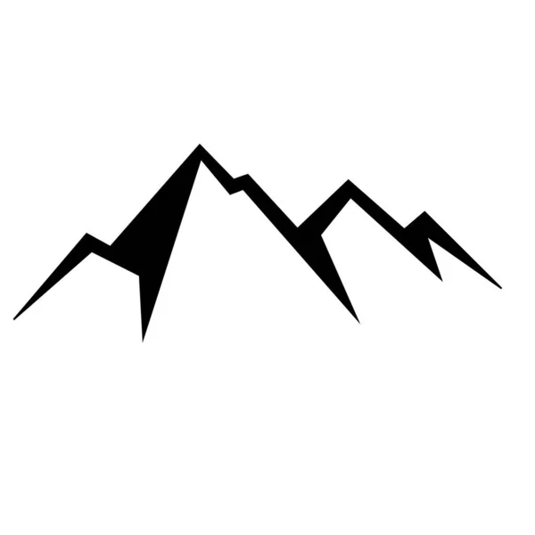 Mountain czarny projekt logo template.creative kamienie wektor ikony — Zdjęcie stockowe