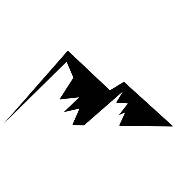 山地黑色标志设计模板。创意石头图标矢量 — 图库照片