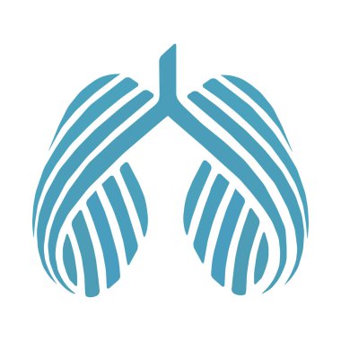 Etkili geometri çizgisi olan insan akciğerleri çizim vektörü