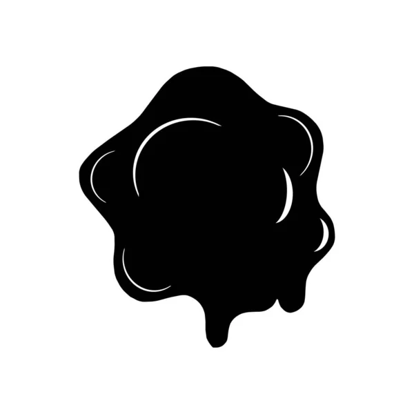Preto Blot Para Ícone Logotipo Fundo Branco Ilustração Vetor — Fotografia de Stock