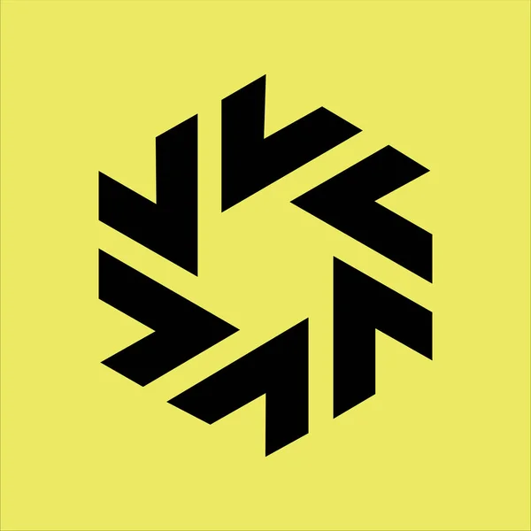 Daire logosunda minimalist geometrik tasarım çizgileri. Basit şekil, Siyah ve Beyaz renk vektörü çizimi