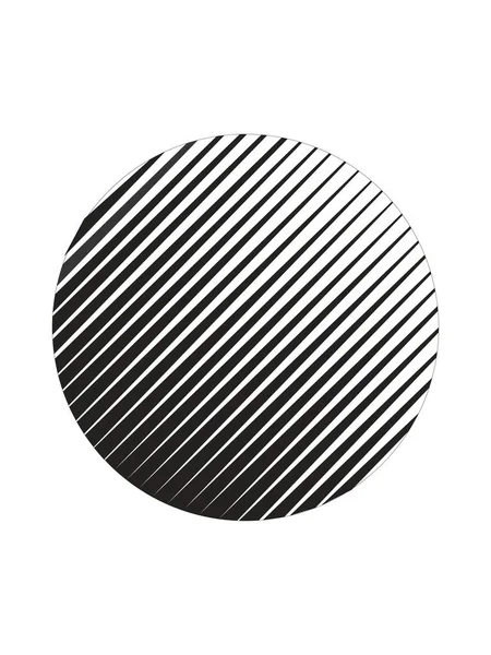Çember siyah beyaz simge logosundaki geometri çizgileri