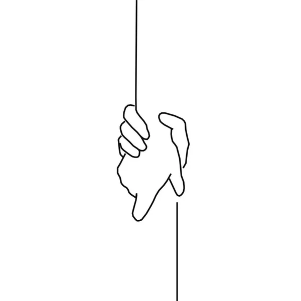 Lidské Oneline Kontinuální Ruce Brát Dohromady Nápověda Ilustrace Ikona Logo — Stock fotografie