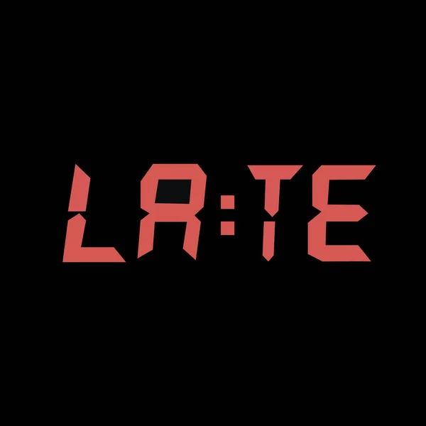 Time Clock geç siyah arkaplan turuncu harfler vektör logo illüstrasyonuName