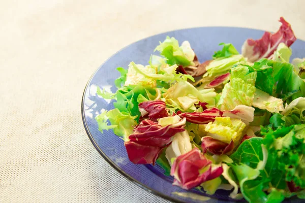 Mavi tabakta domatesli salata, salatalık, salatalık, tatlı biber, zeytin ve beyaz peynir, üst manzara, hafif arkaplan, metin için metin alanı