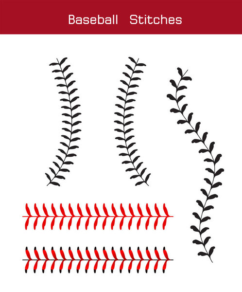 Бейсбольные стежки на белом фоне
