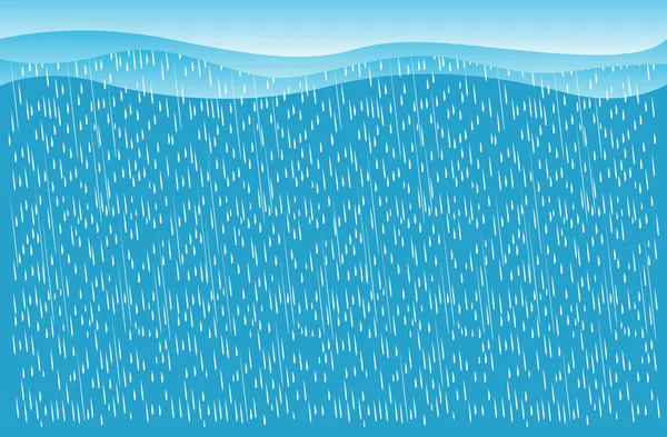 Cloud and rain, rainy season, storm, vector design — Stock Vector