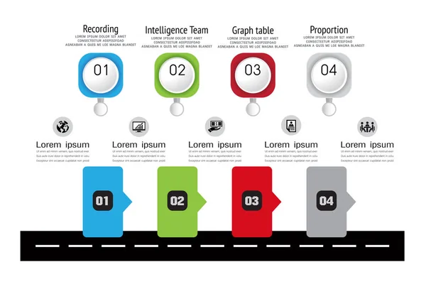 Business timeline, organization, road map infographic, Design t — стоковый вектор
