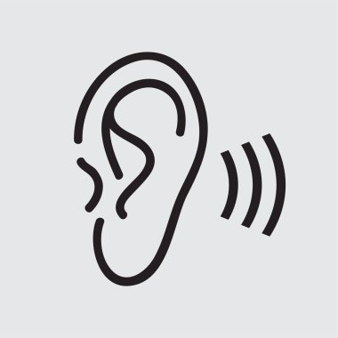 kulak simgesi, vektör tasarımı