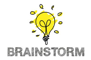 Beyin fırtınası yaratıcı fikir, başarı konsepti, lamba vektör tasarımı