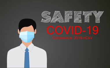 covid-19, Hastalık, Coronavirus 2019-nCoV konsepti, Korunma Maskesi
