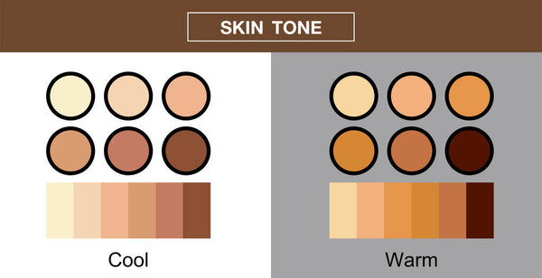 skin tone, color palette set , vector design