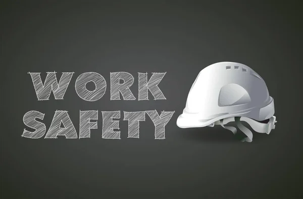 Sicurezza Sul Lavoro Attrezzature Sicurezza Concetto Costruzione Progettazione Vettoriale — Vettoriale Stock