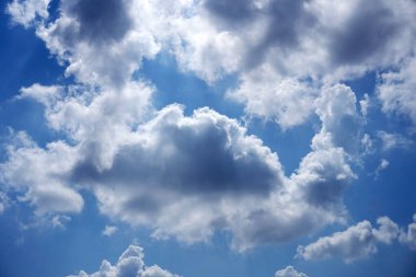 Mavi gökyüzü bulutları, dokular, doğa arkaplanı