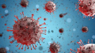 Vücudun içinden 3 boyutlu mikroskop ile kırmızı hücre virüsü oluşturuldu.