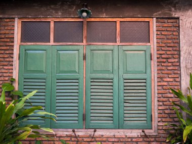 Tayland 'da müzenin antika tarzı penceresi.