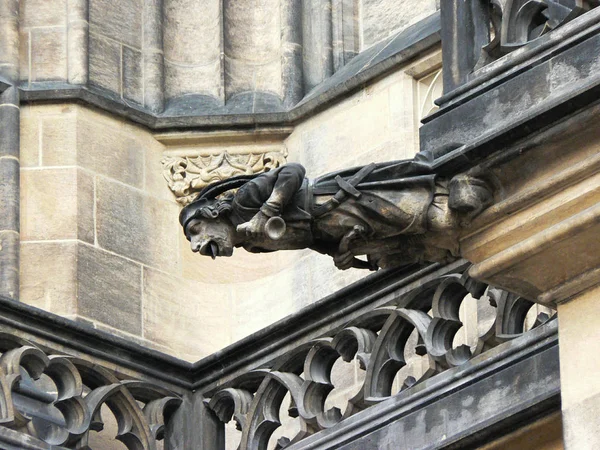 Gargola Catedral Praga República Checa — Fotografia de Stock