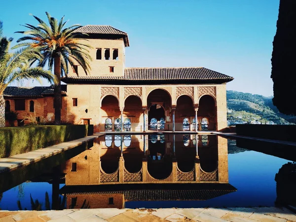 Partal Gardens Alhambra Granada Spain — стокове фото
