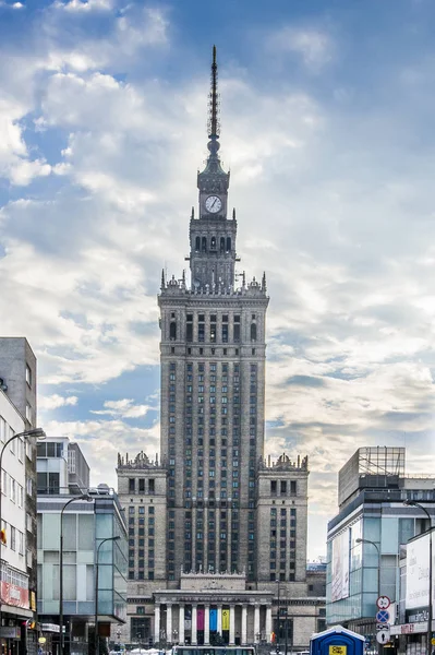 Palace Culture Science Warshaw Poland — Stock Photo, Image