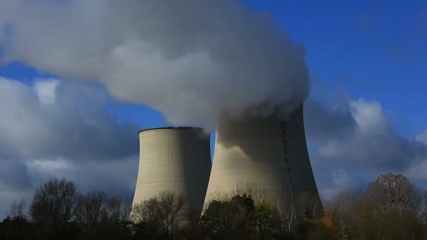 Kärnkraftverk Belleville Sur Loire Cher Centre Val Loire Frankrike — Stockvideo