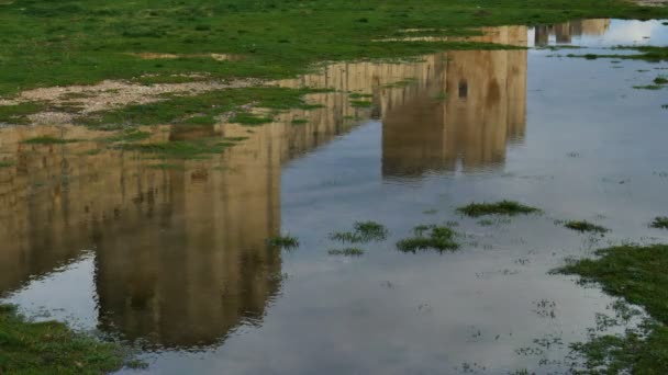 Aigues Mortes Gard Occitanie France Remparts Côté Sud Après Pluie — Video