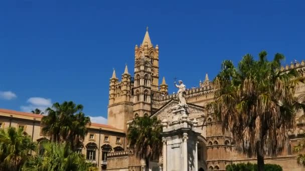 Cattedrale Palermo Sicilia Italia Cattedrale Una Chiesa Cattolica Romana Fondata — Video Stock