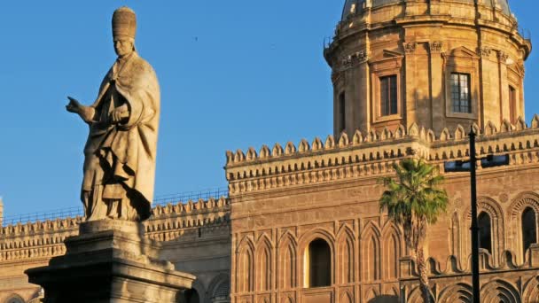 Cathédrale Palerme Sicile Italie Cathédrale Est Une Église Catholique Romaine — Video