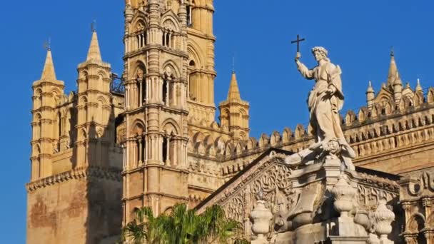 Cattedrale Palermo Sicilia Italia Cattedrale Una Chiesa Cattolica Romana Fondata — Video Stock