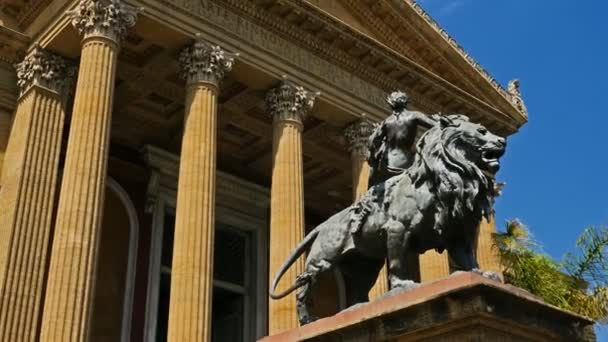 Teatro Massimo Vittorio Emanuele Piazza Verdi 巴勒莫 意大利西西里 — 图库视频影像