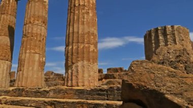 Agrigento, Tapınaklar Vadisi, Syracuse, Sicilya, İtalya. Juno Tapınağı M.Ö. 450 tarihli.
