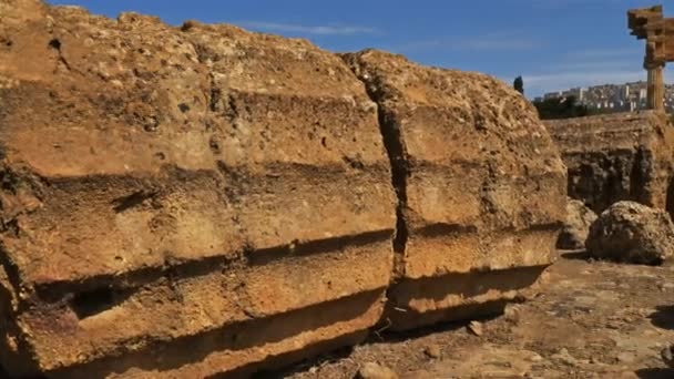 Agrigento Valle Dei Templi Siracusa Sicilia Italia Rovine Del Tempio — Video Stock