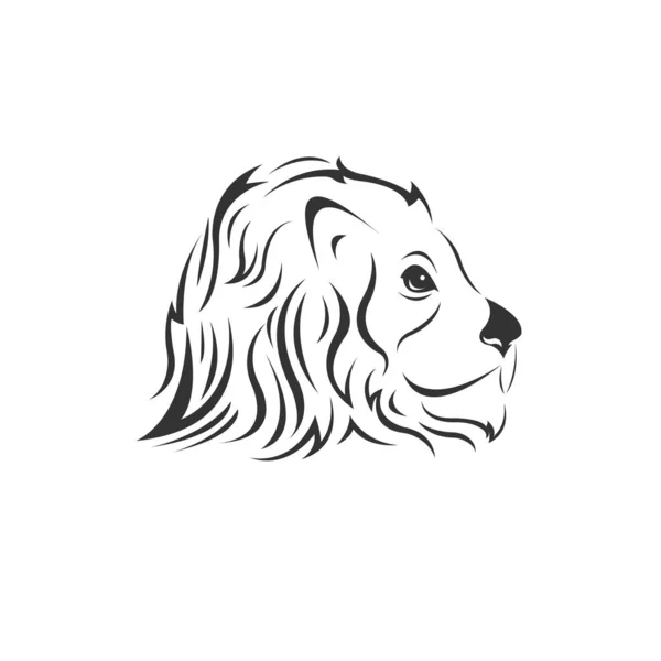 Διανυσματική εικόνα ενός ασπρόμαυρου λιονταριού. στυλ σχεδιασμού. Ζώο. α — Διανυσματικό Αρχείο