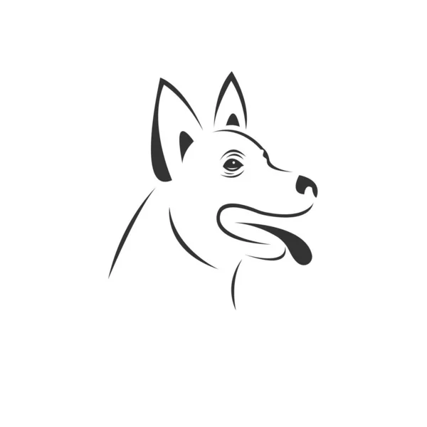 Imagen vectorial de un perro en blanco y negro. estilo de diseño. animal. ar — Vector de stock