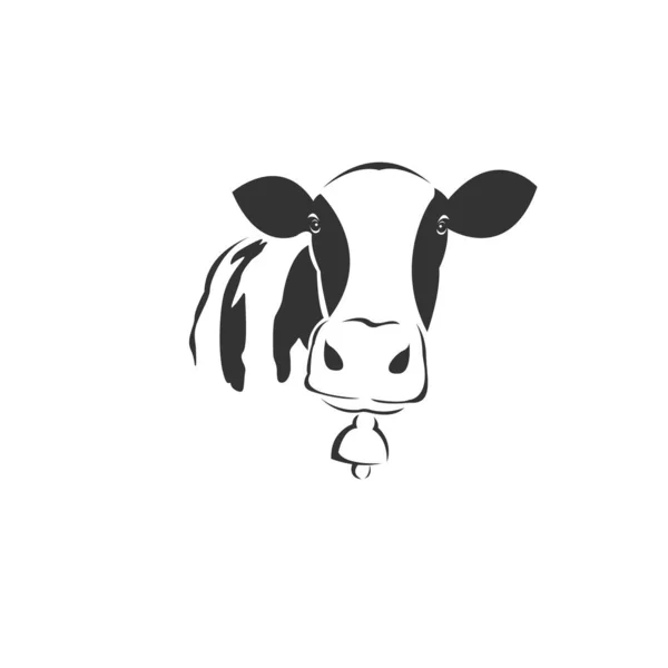 Vector image of an cow black and white. design style. animal. ar — Stock Vector