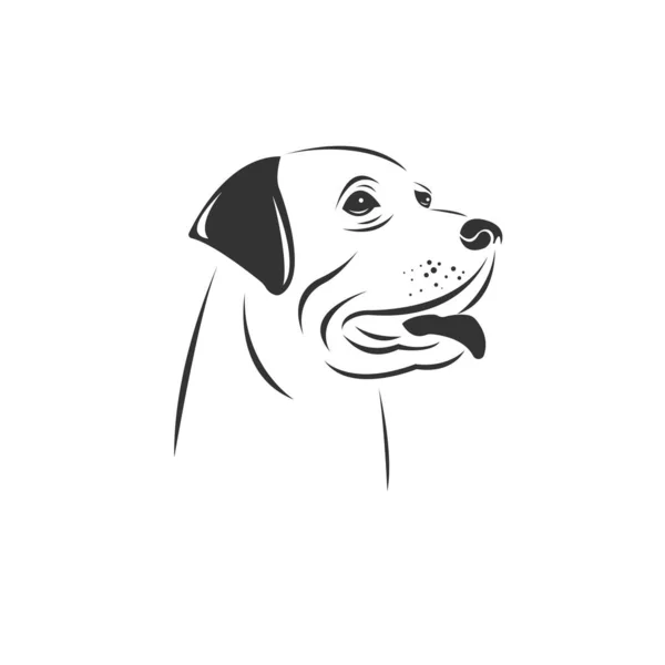 Vector image of an Dog black and white. design style. animal. ar — Stock vektor