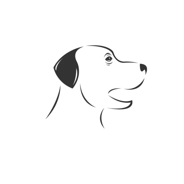 Imagem vetorial de um cão preto e branco. estilo de design. animal. riz — Vetor de Stock