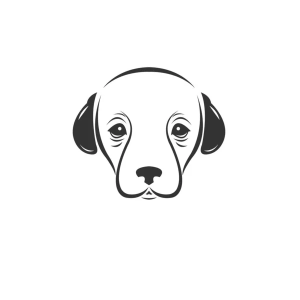 Vector image of an Dog black and white. design style. animal. ar — Stock vektor