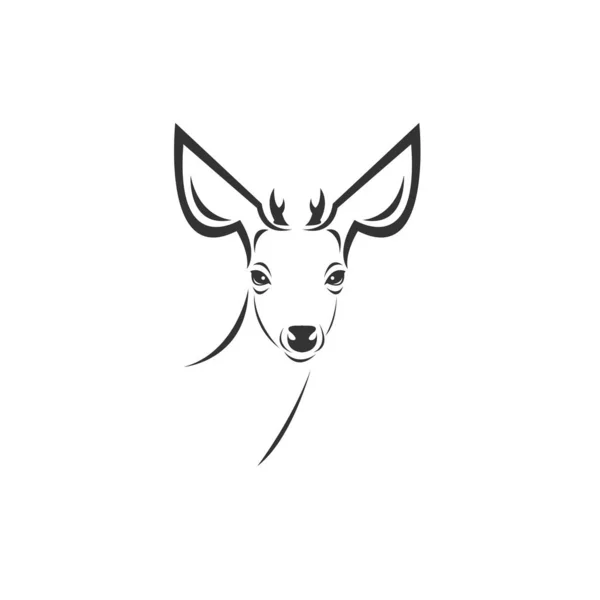 Imagem vetorial de um veado preto e branco. estilo de design. animal. a) — Vetor de Stock