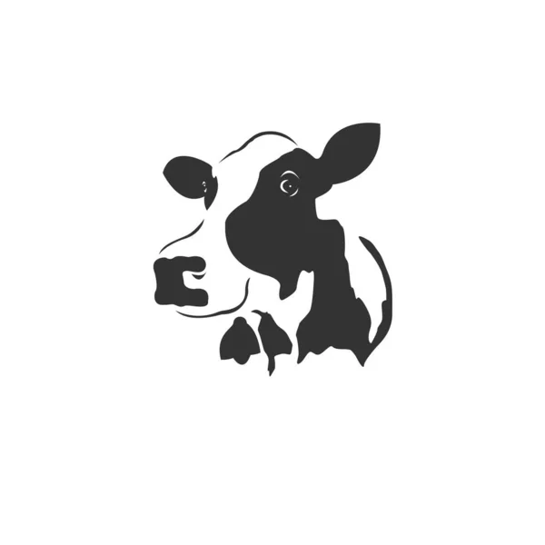 Векторное изображение коровы черно-белой. стиль дизайна. животное. ar Лицензионные Стоковые Векторы