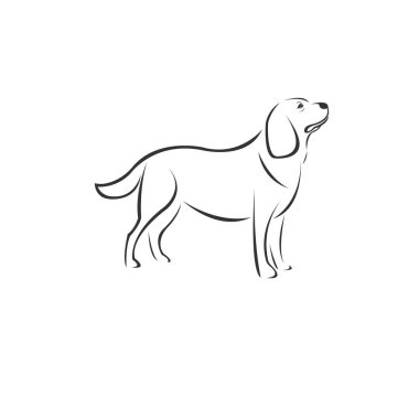 Vector Dog Head Black and White Logo, Sign, Design. symbol. Mamm