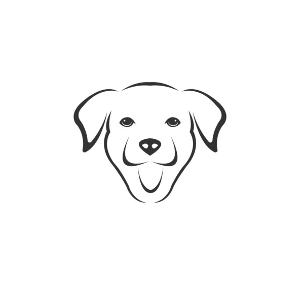 Cabeza de perro vectorial Logotipo blanco y negro, signo, diseño. símbolo. Mamma. — Vector de stock