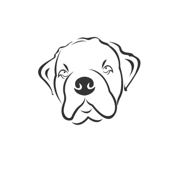 Cabeza de perro vectorial Logotipo blanco y negro, signo, diseño. símbolo. Mamma. — Archivo Imágenes Vectoriales