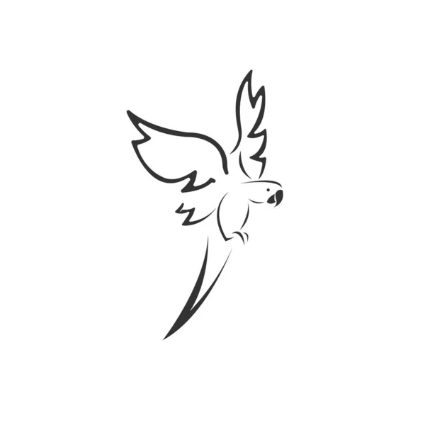 Вектор ікони папуги на тварину Чорний і Білий Лого, символ, De — стоковий вектор