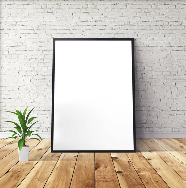 White Posters Blank Frame Mockup You Design Layout Mockup — 스톡 사진