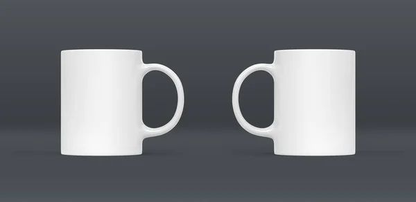 Café Tasse Thé Sur Fond Blank Mug Mock Avec Différents — Photo