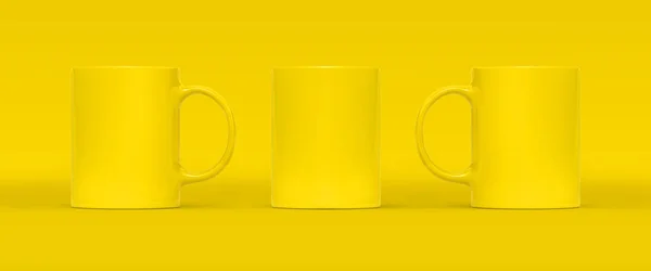 Café Xícara Chá Fundo Caneca Branco Simular Com Lados Diferentes — Fotografia de Stock