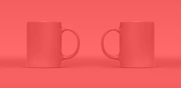 Kaffee Oder Teetasse Auf Hintergrund Blankbecher Attrappe Mit Verschiedenen Seiten — Stockfoto