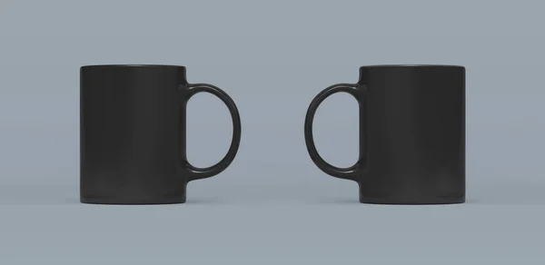 Café Tasse Thé Sur Fond Blank Mug Mock Avec Différents — Photo