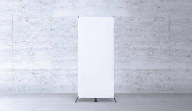 Eğitim ya da tanıtım için X-stand afişi. Boş şablon, önizleme için boş pankart görüntüsü. Tasarımın için hazırlan..