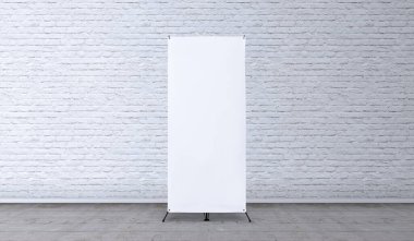 Eğitim ya da tanıtım için X-stand afişi. Boş şablon, önizleme için boş pankart görüntüsü. Tasarımın için hazırlan..
